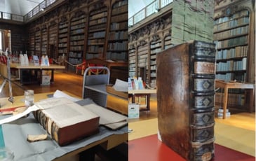 Démonstration d'entretien de livres anciens